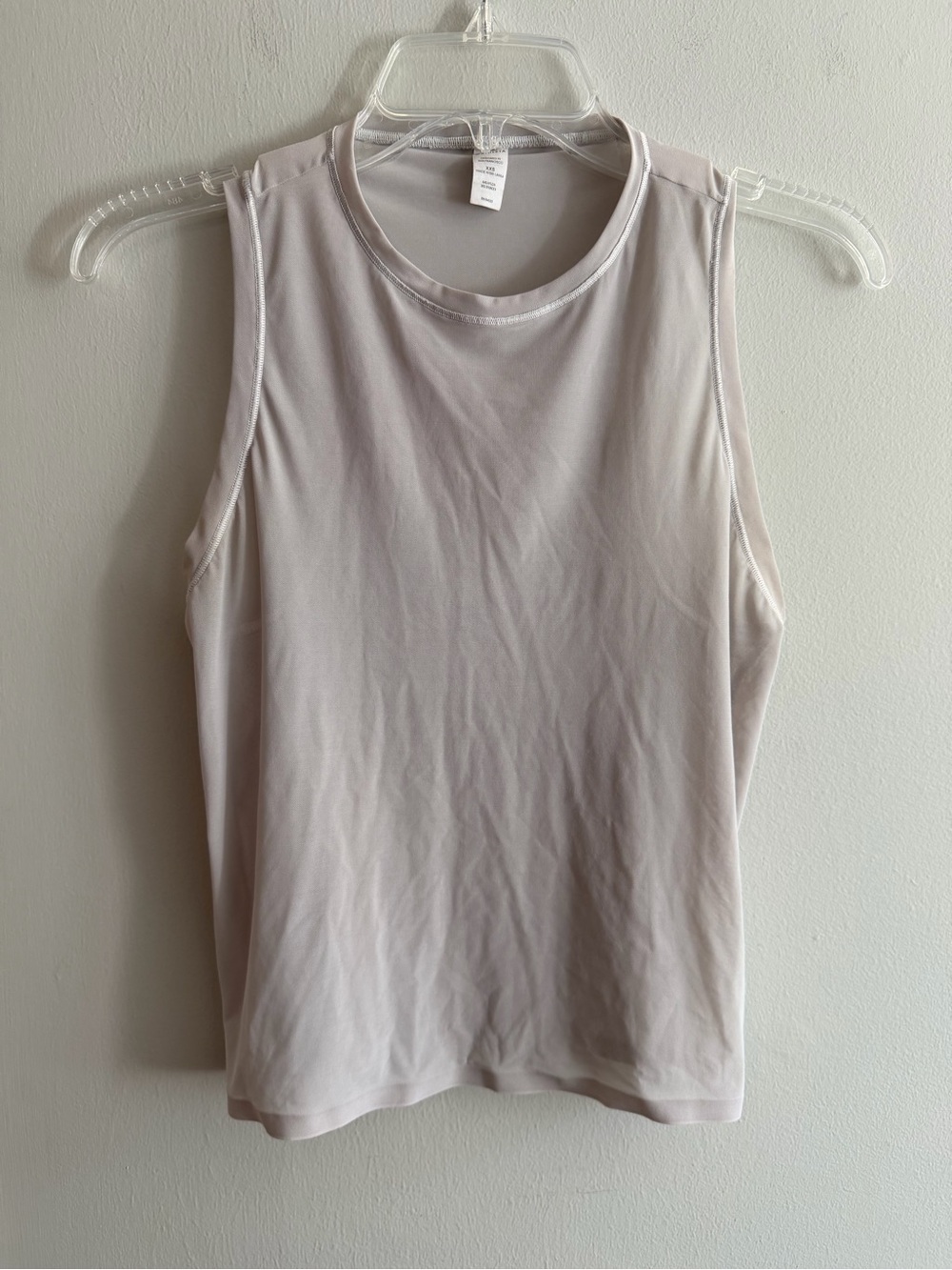 Athleta sheer mesh netting crewneck tank top